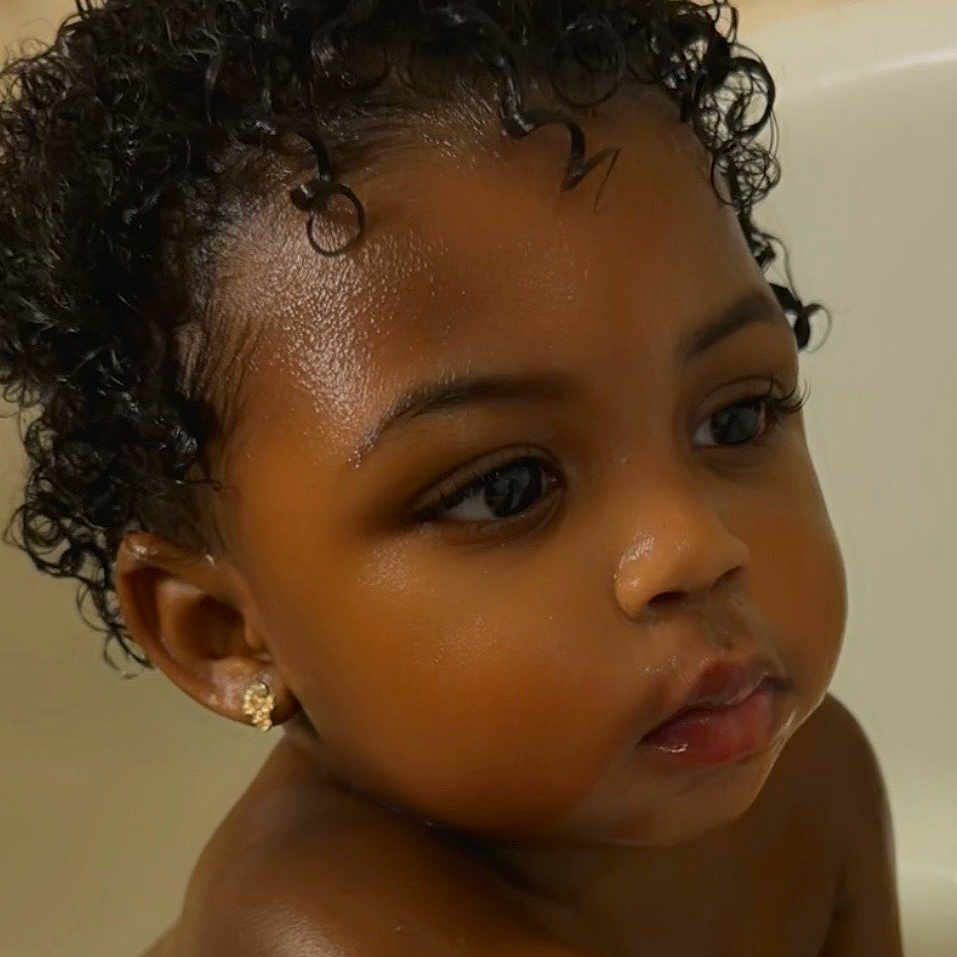 Brezjar joined the competition — help win amazing prizes! toddler, child, curly_hair, wet_skin, earrings, portrait, bath_time, closeup, face, skin, expression, young_child, indoors, cute, water, person, baby, head, eyes, mouth
