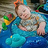 Oliver is registered to the contest to win money with this photo: activity_center, baby, blue, cage, casual, child, curious, dog, floor, furniture, home, indoor, person, pet, play, seated, shirt, toddler, toy, wooden_floor
