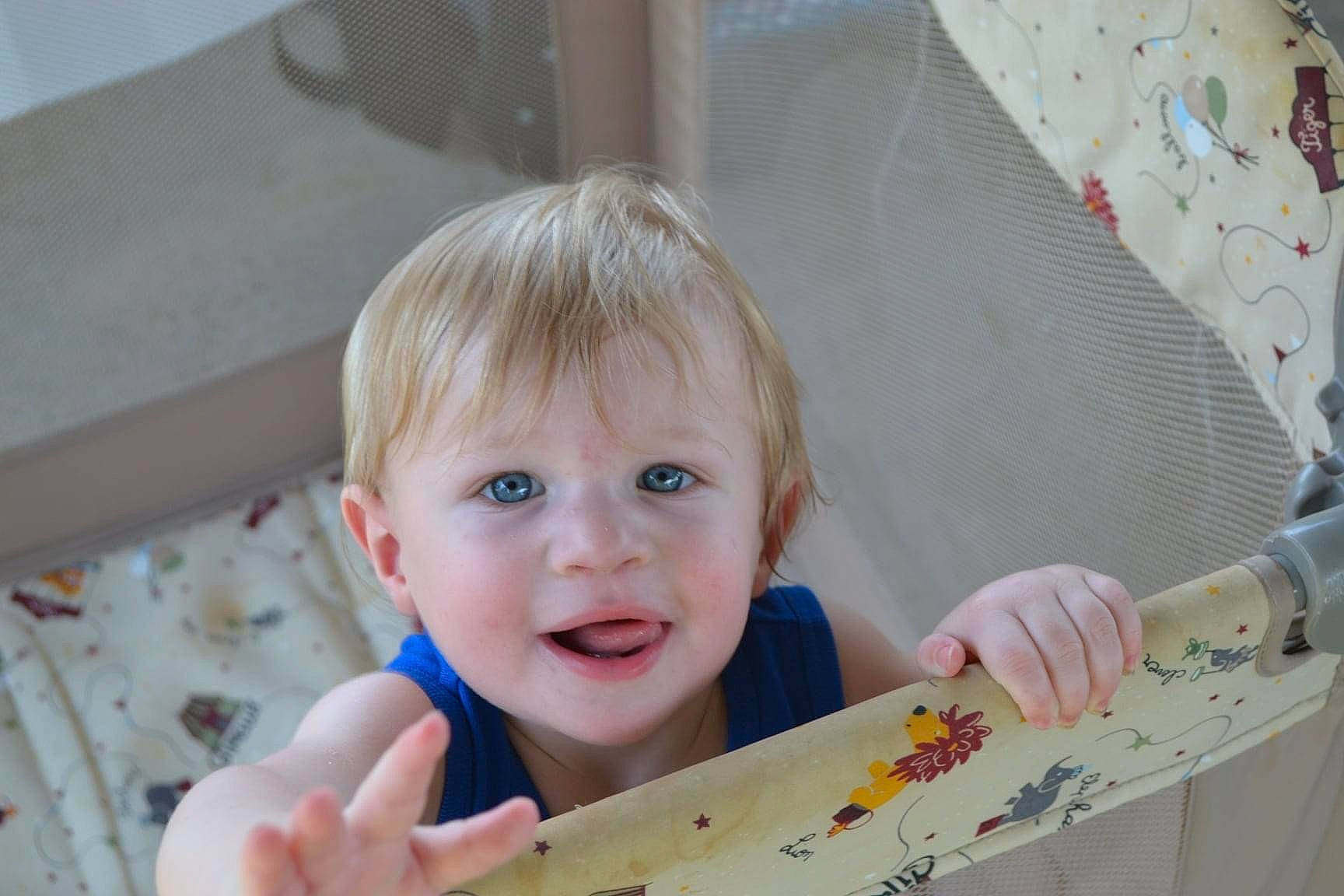 Abel joined the competition — help win amazing prizes! baby, baby_toddler_clothing, chair, cheek, child, eye, fun, happy, leisure, people, person, play, product, recreation, room, sitting, skin, smile, toddler, vacation