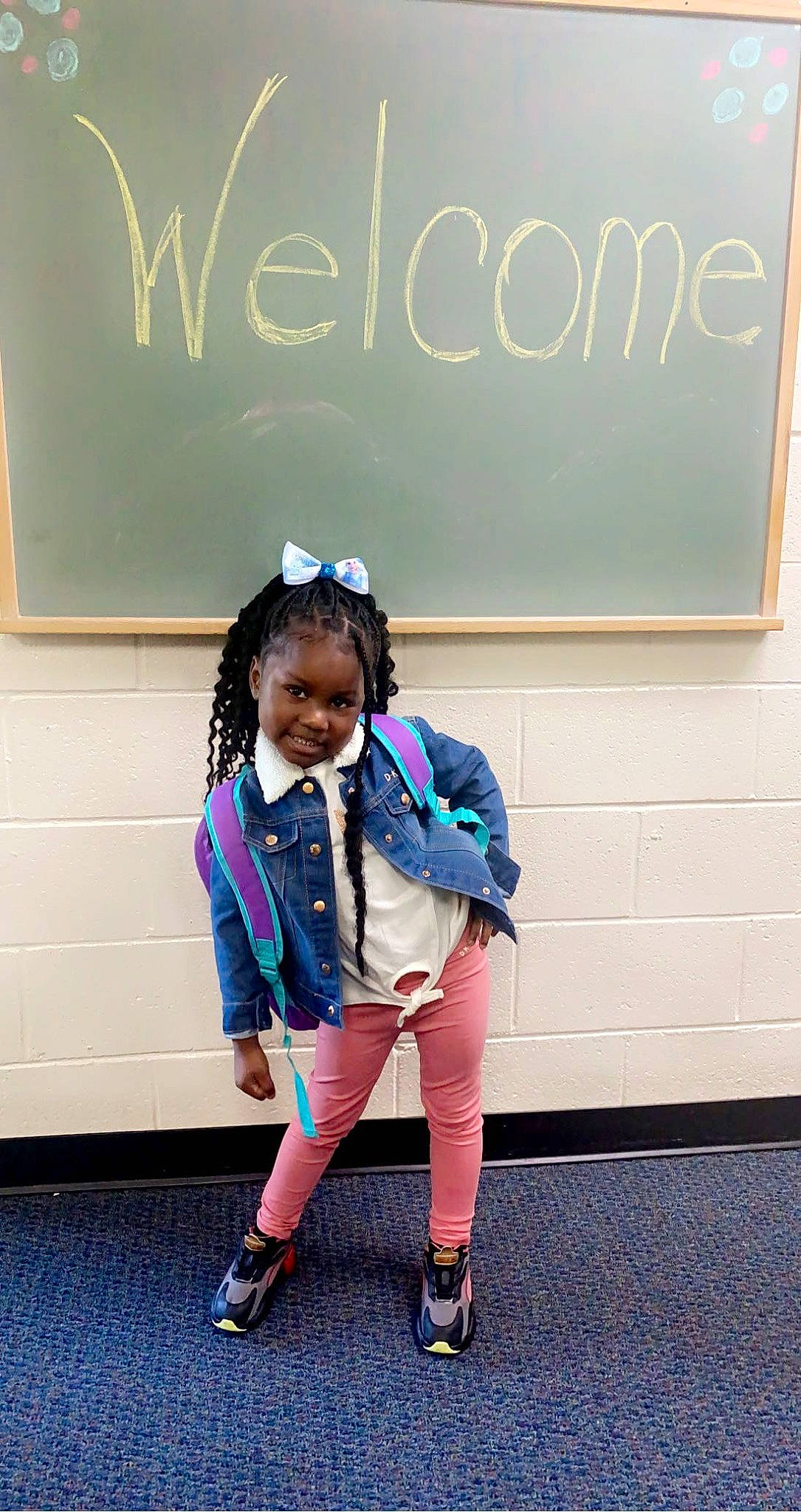 Roquavia joined the competition — help win amazing prizes! blackboard, boot, chalk, child, costume, electric_blue, fashion_accessory, flooring, happy, human_leg, jewellery, joy, knee, luggage_and_bags, person, photography, room, school_uniform, sneakers, thigh