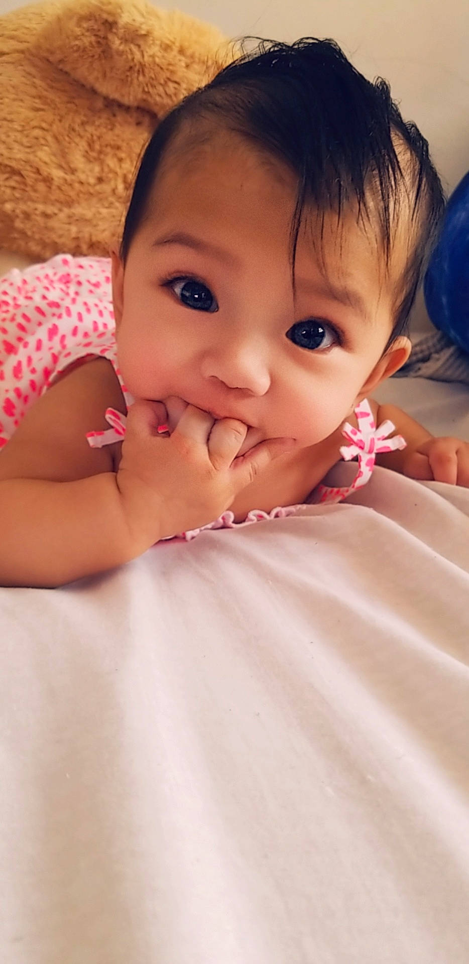 Heather joined the competition — help win amazing prizes! baby, beauty, brown_hair, cheek, child, chin, close_up, eye, eyebrow, face, finger, forehead, head, lip, mouth, neck, nose, person, pink, skin