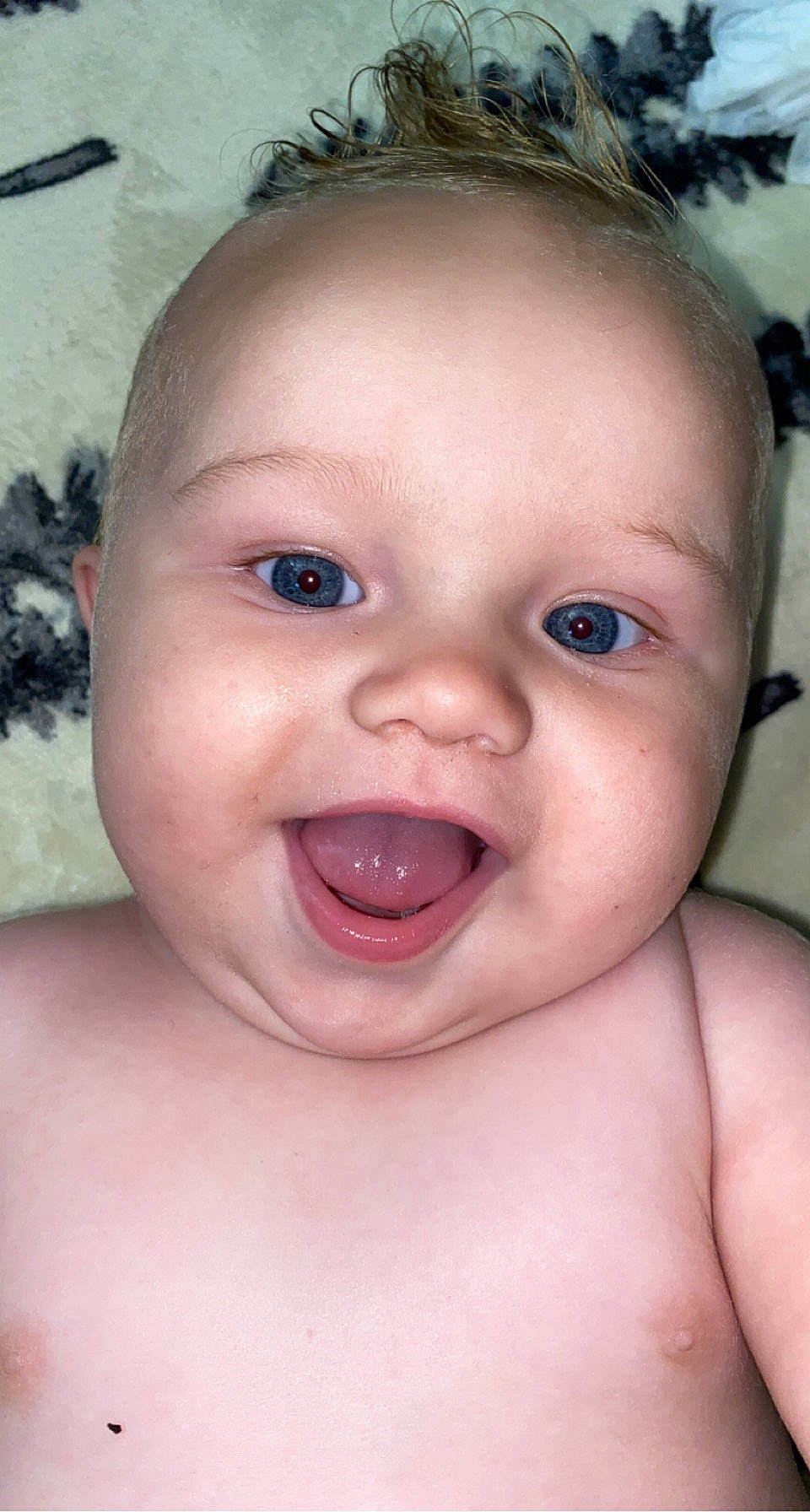 Henry joined the competition — help win amazing prizes! baby, baby_laughing, cheek, chin, ear, eyebrow, eyelash, forehead, happy, iris, jaw, lip, mouth, neck, nose, person, skin, smile, toddler, tongue