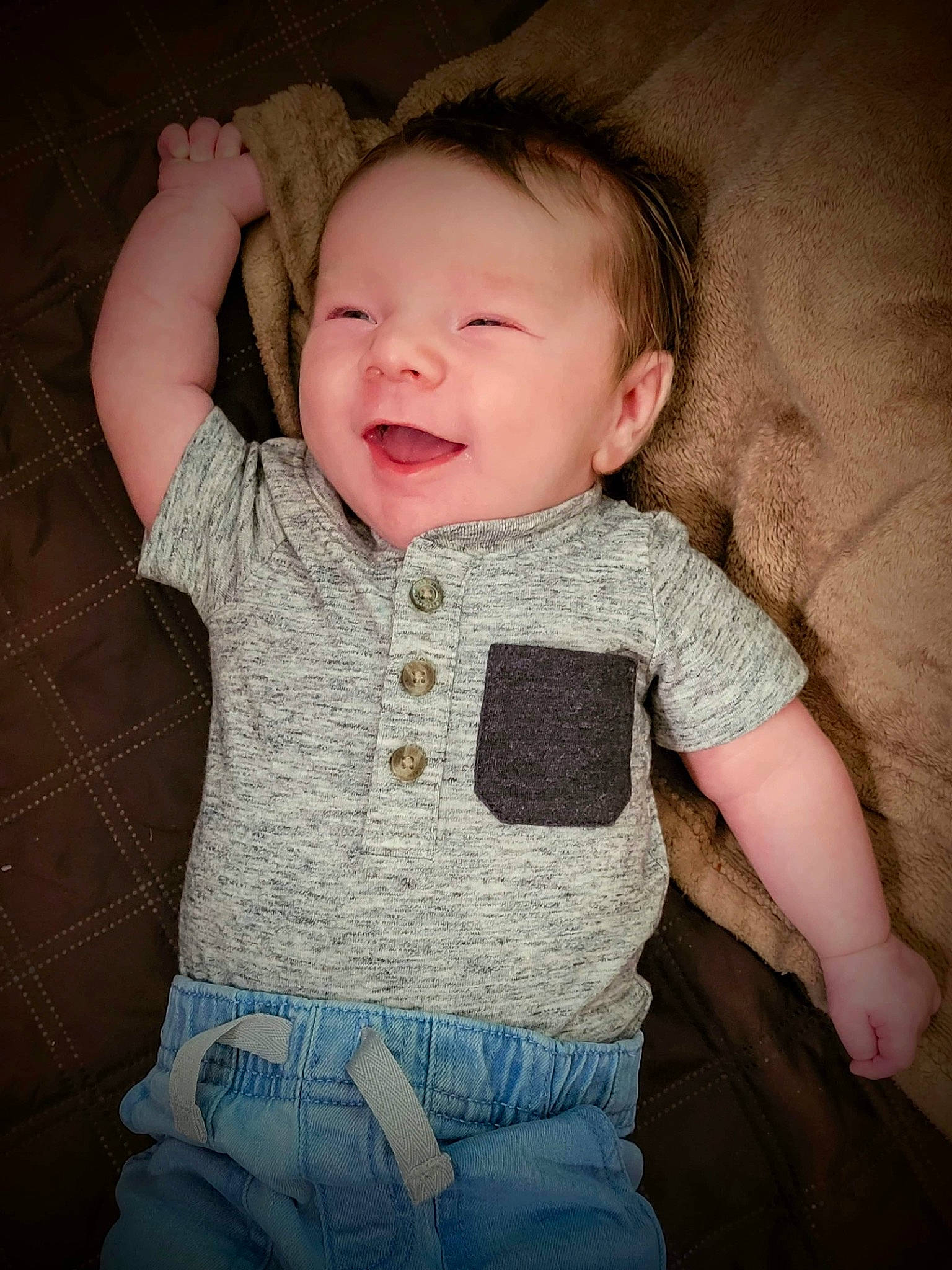 Austin Jr. joined the competition — help win amazing prizes! arm, baby_toddler_clothing, cheek, chin, collar, eye, facial_expression, finger, flash_photography, hand, iris, lip, mouth, nose, outerwear, person, skin, sleeve, smile, standing