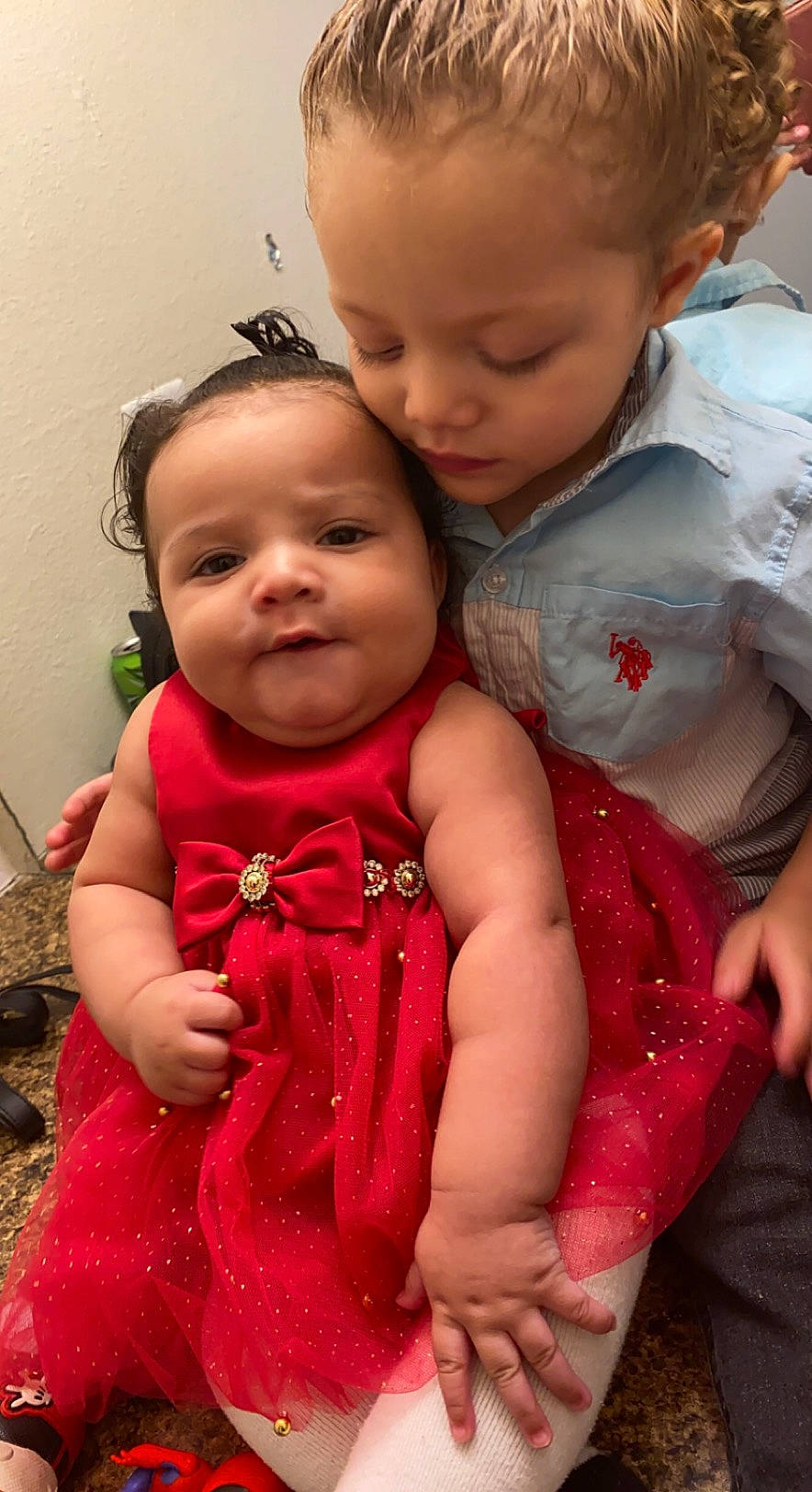 Arayah joined the competition — help win amazing prizes! baby_toddler_clothing, cheek, chin, dress, eye, face, facial_expression, gesture, hairstyle, hand, happy, head, human, iris, lip, nose, person, pink, skin, sleeve