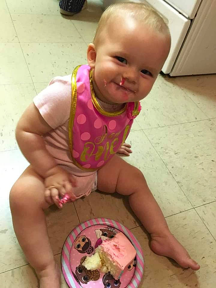 Karley joined the competition — help win amazing prizes! baby, baby_toddler_clothing, cheek, child, finger, floor, flooring, happy, head, human, joint, joy, mammal, mouth, nose, organ, person, pink, skin, smile