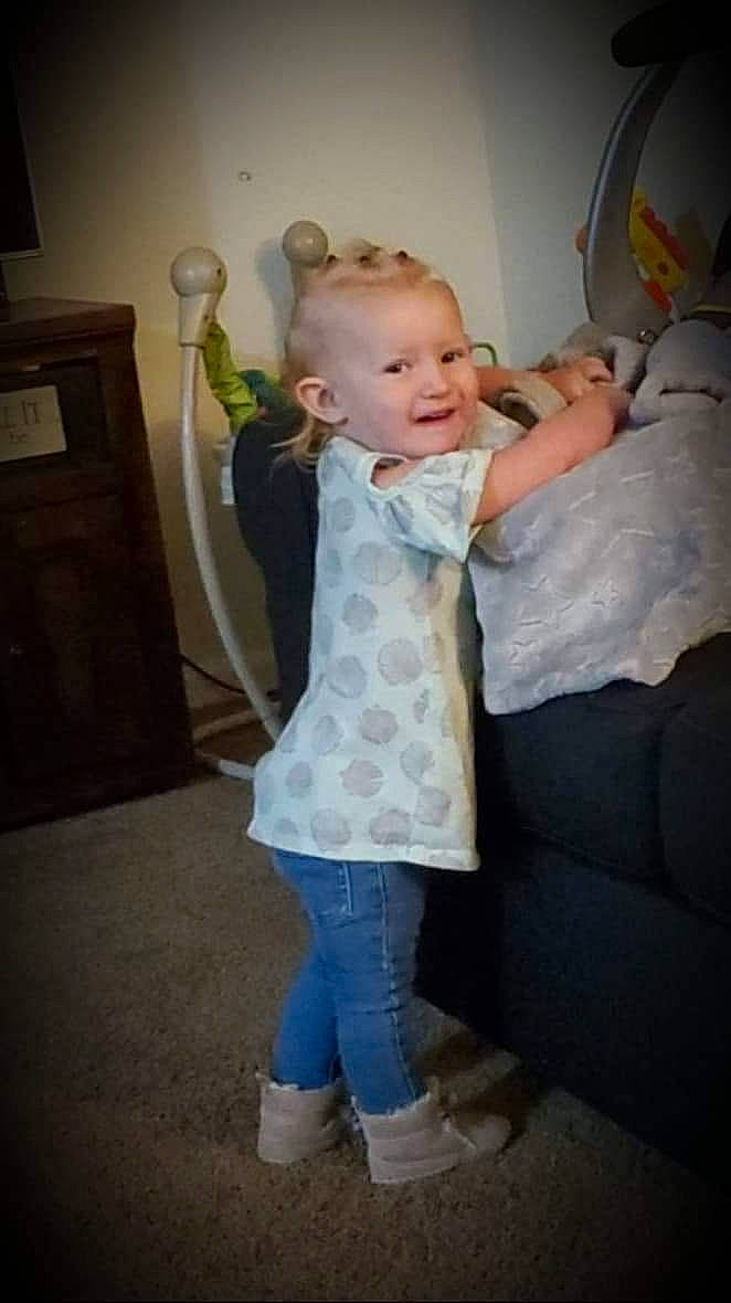 Andee joined the competition — help win amazing prizes! arm, baby, cheek, child, eye, gesture, head, iris, joint, leg, lighting_accessory, person, product, shoe, skin, smile, snapshot, standing, toddler