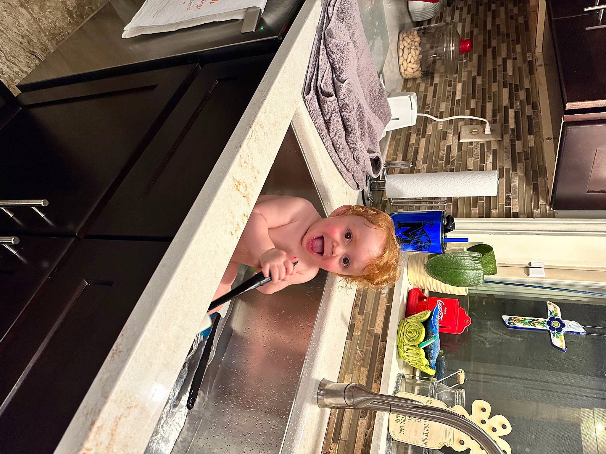 Raelynn is registered to the contest to win money with this photo: baby, baby_products, child, fun, person, room, sitting, surprise, toddler, wood