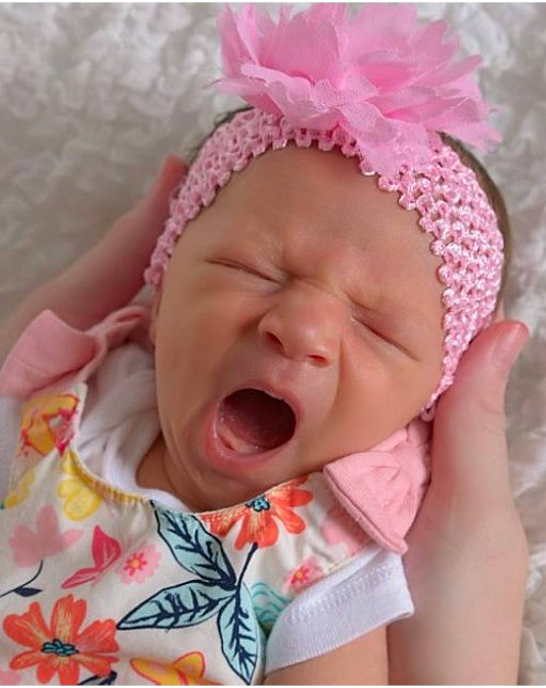 Kiara is registered to the contest to win money with this photo: baby, baby_sleeping, baby_toddler_clothing, cheek, child, eyebrow, fashion_accessory, happy, headgear, linens, lip, magenta, mouth, nose, peach, person, pink, skin, smile, sweetness