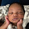 Kasai is registered to the contest to win money with this photo: baby, sleeping, blanket, cozy, infant, peaceful, hands, face, closed_eyes, soft, skin, cute, newborn, resting, warm, portrait, child, adorable, toddler, comfort