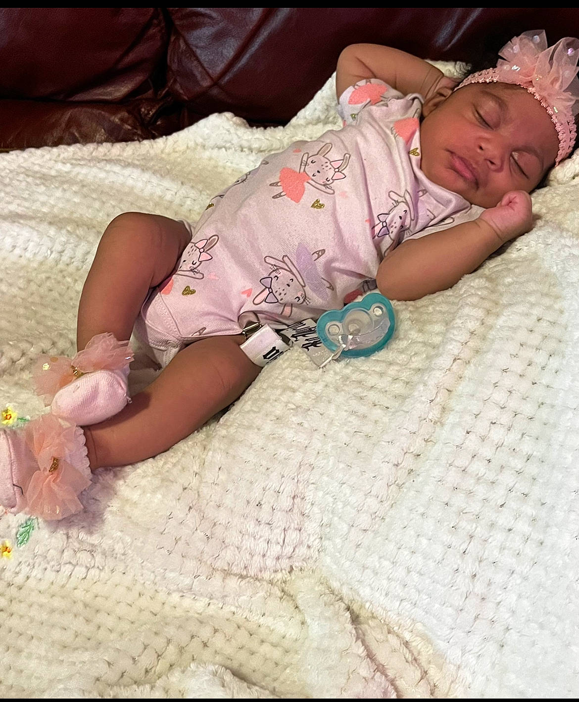 Kanyria Royalty joined the competition — help win amazing prizes! baby, baby_sleeping, baby_toddler_clothing, bed, bed_sheet, bedding, bedroom, bedtime, child, comfort, flooring, headwear, human_leg, linens, nap, pattern, person, room, sitting, skin