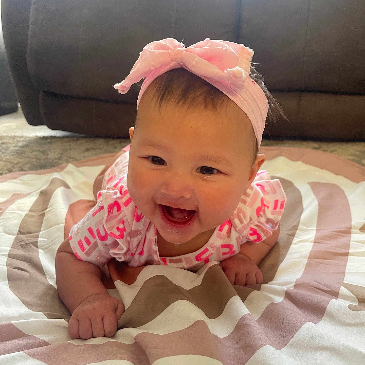 Alisson Nicole joined the competition — help win amazing prizes! accessories, architecture, baby, babylaughing, clothing, couch, cushion, dress, face, furniture, happy, hat, head, homedecor, indoors, laughing, person, photography, portrait, sitting