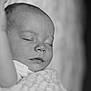 Scarlettt is registered to the contest to win money with this photo: arm, baby, black_and_white, blanket, calm, close_up, cute, face, infant, monochrome, newborn, peaceful, portrait, relaxation, rest, serene, sleeping, soft_texture, toddler, young_child