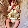 Scarlettt joined the competition — help win amazing prizes! age_marker, baby, blanket, bow, child, clothing, cute, floral, hands, happy, headband, infant, legs, lying_down, portrait, skin, smiling, soft_texture, three_months, wooden_sign