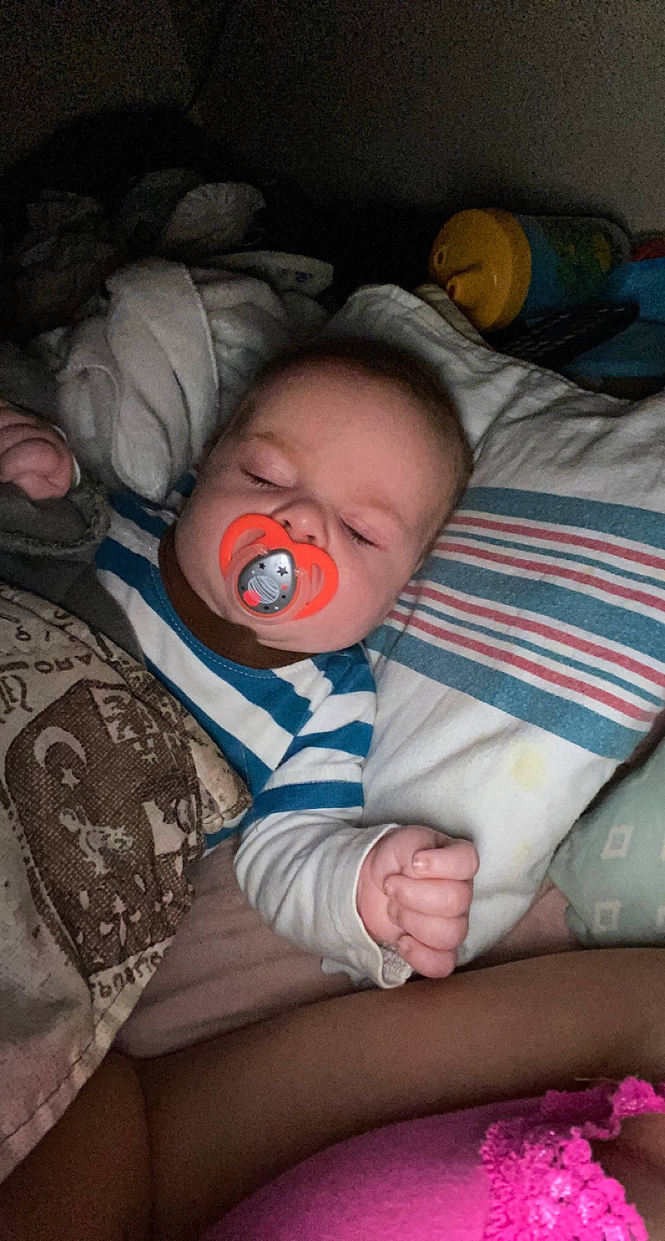 Paxton is registered to the contest to win money with this photo: baby, baby_products, baby_sleeping, baby_toddler_clothing, bed, bedding, bedtime, cheek, child, comfort, linens, nap, pattern, person, room, sitting, sleep, textile, toddler