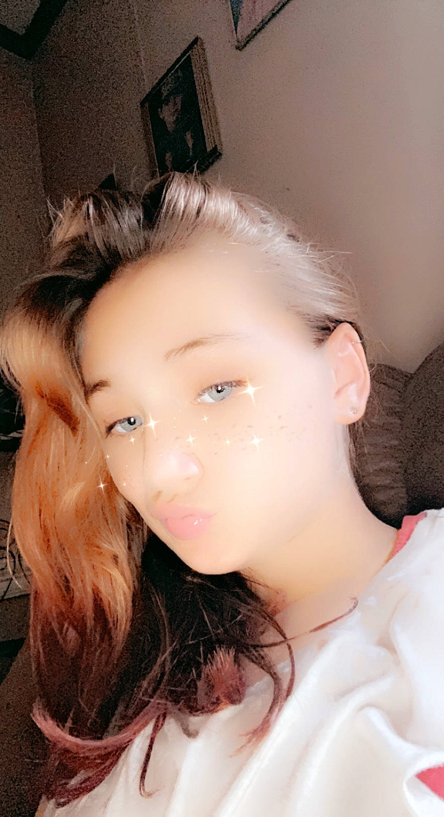 Kyla is registered to the contest to win money with this photo: brown_hair, cheek, chest, close_up, ear, eyebrow, eyelash, flash_photography, forehead, jaw, layered_hair, lip, long_hair, makeover, neck, nose, person, selfie, shoulder, skin