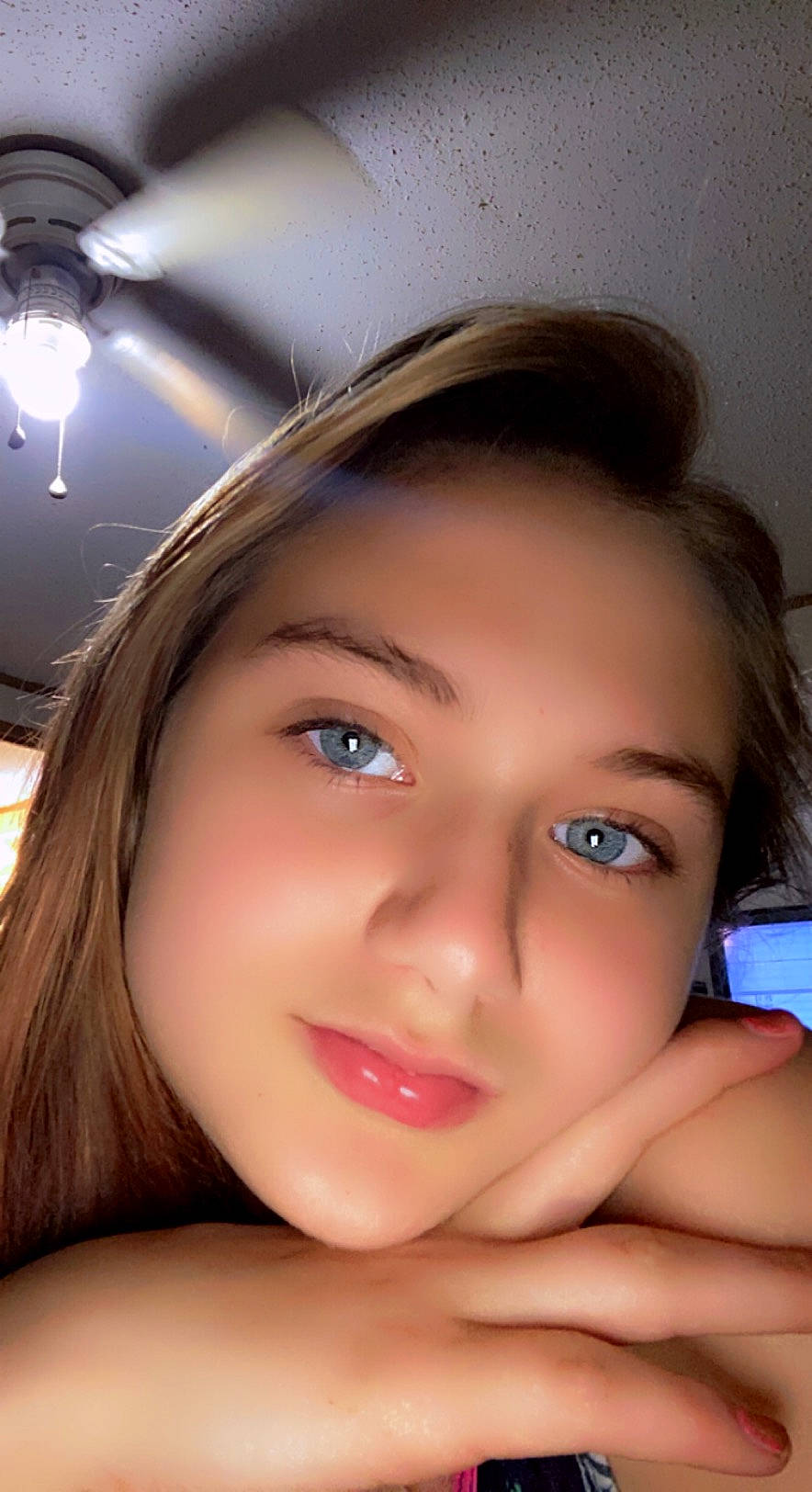 Kyla is registered to the contest to win money with this photo: cheek, chin, cool, eye, eyebrow, eyelash, face, finger, flash_photography, forehead, gesture, iris, jaw, joy, lip, mouth, neck, nose, person, shoulder