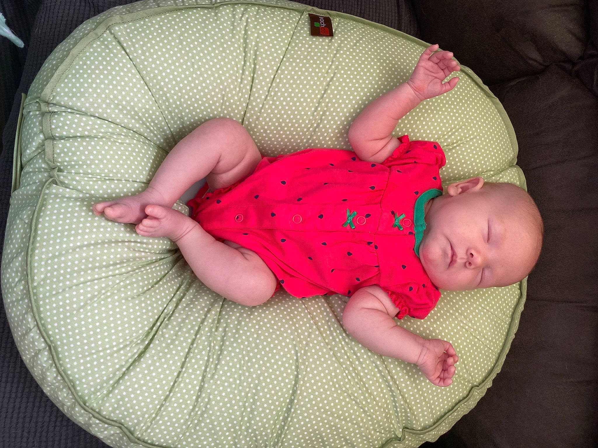 Charli joined the competition — help win amazing prizes! arm, baby, baby_products, baby_safety, baby_sleeping, baby_toddler_clothing, cheek, child, comfort, finger, hand, headgear, infant_bed, leg, linens, mouth, person, pink, skin, textile