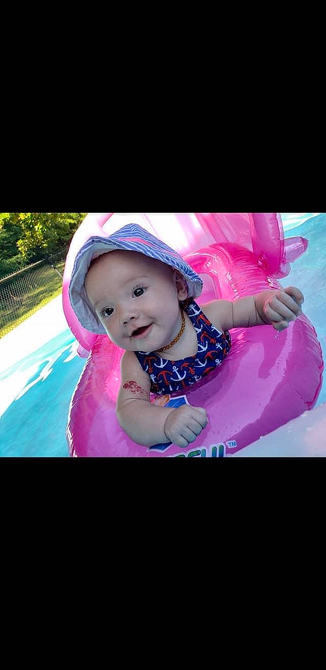 Fallon joined the competition — help win amazing prizes! baby, beauty, cheek, child, cool, eye, fun, happy, headgear, headwear, leisure, magenta, person, photography, pink, play, product, skin, smile, snapshot