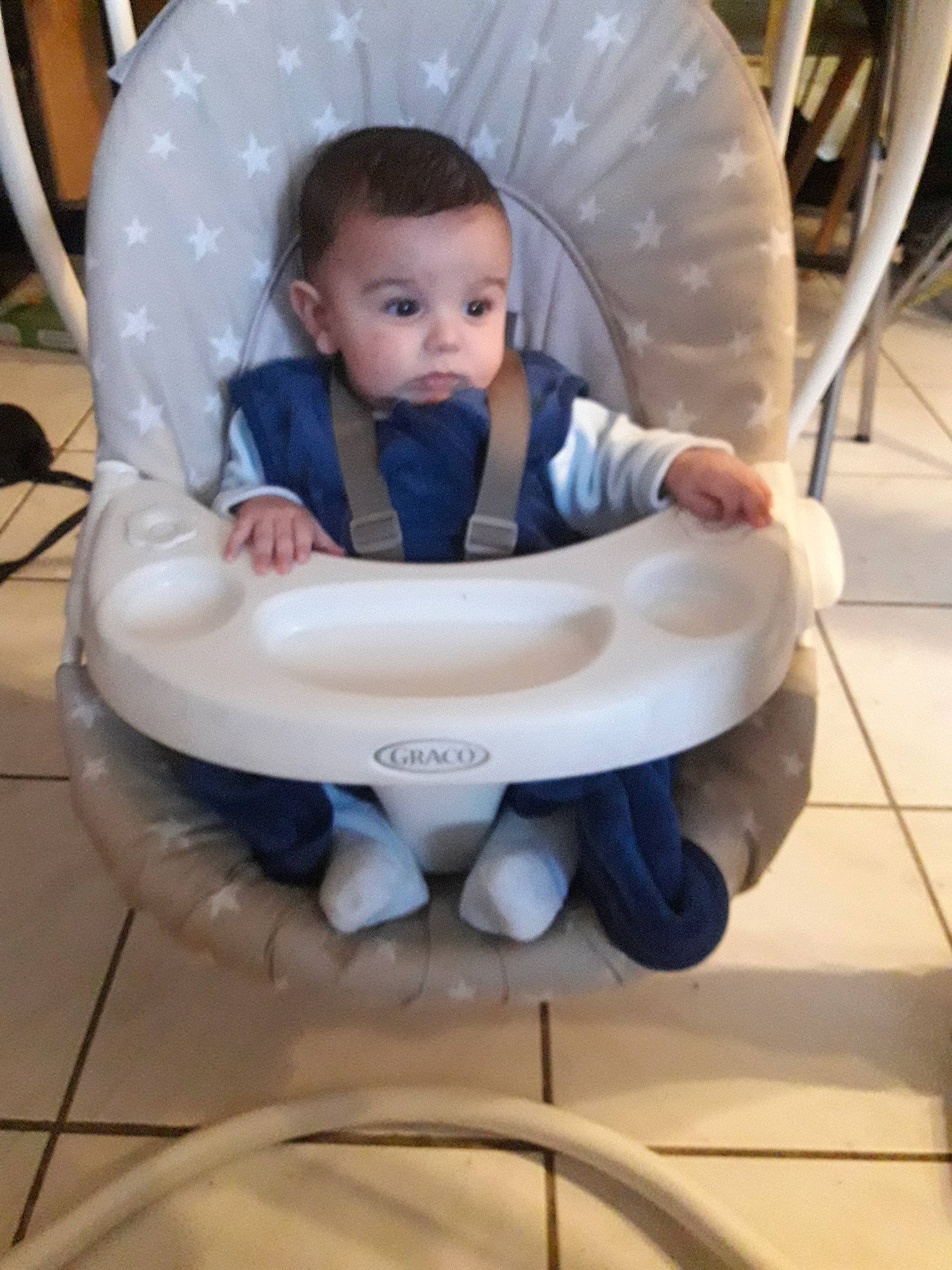 Lévy participe au concours pour gagner de l'argent avec cette photo : baby, baby_products, baby_safety, child, comfort, person, product, sitting, swing, toddler