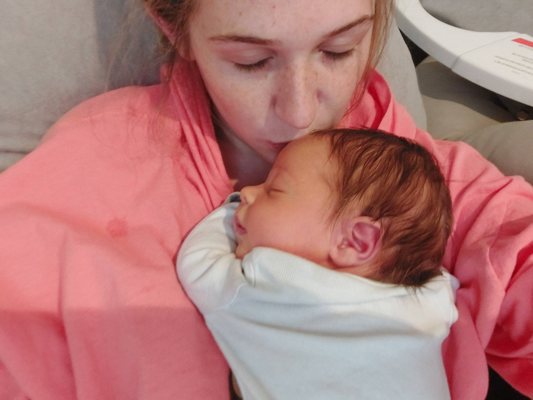 Kason is registered to the contest to win money with this photo: arm, baby, cheek, chin, comfort, ear, face, finger, gesture, hair, happy, iris, lip, mouth, neck, nose, organ, person, pink, skin