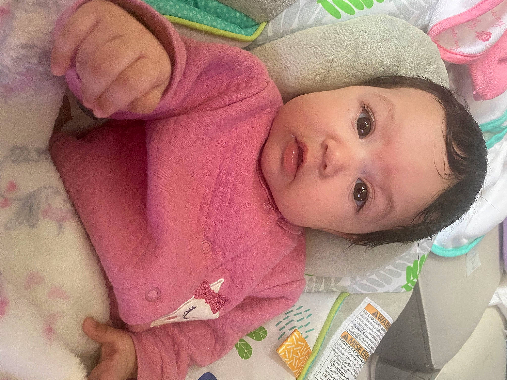 Riley Ray is registered to the contest to win money with this photo: baby, baby_sleeping, baby_toddler_clothing, cheek, comfort, eyelash, gesture, happy, hat, human_body, iris, linens, lip, mouth, nose, person, pink, skin, textile, thumb