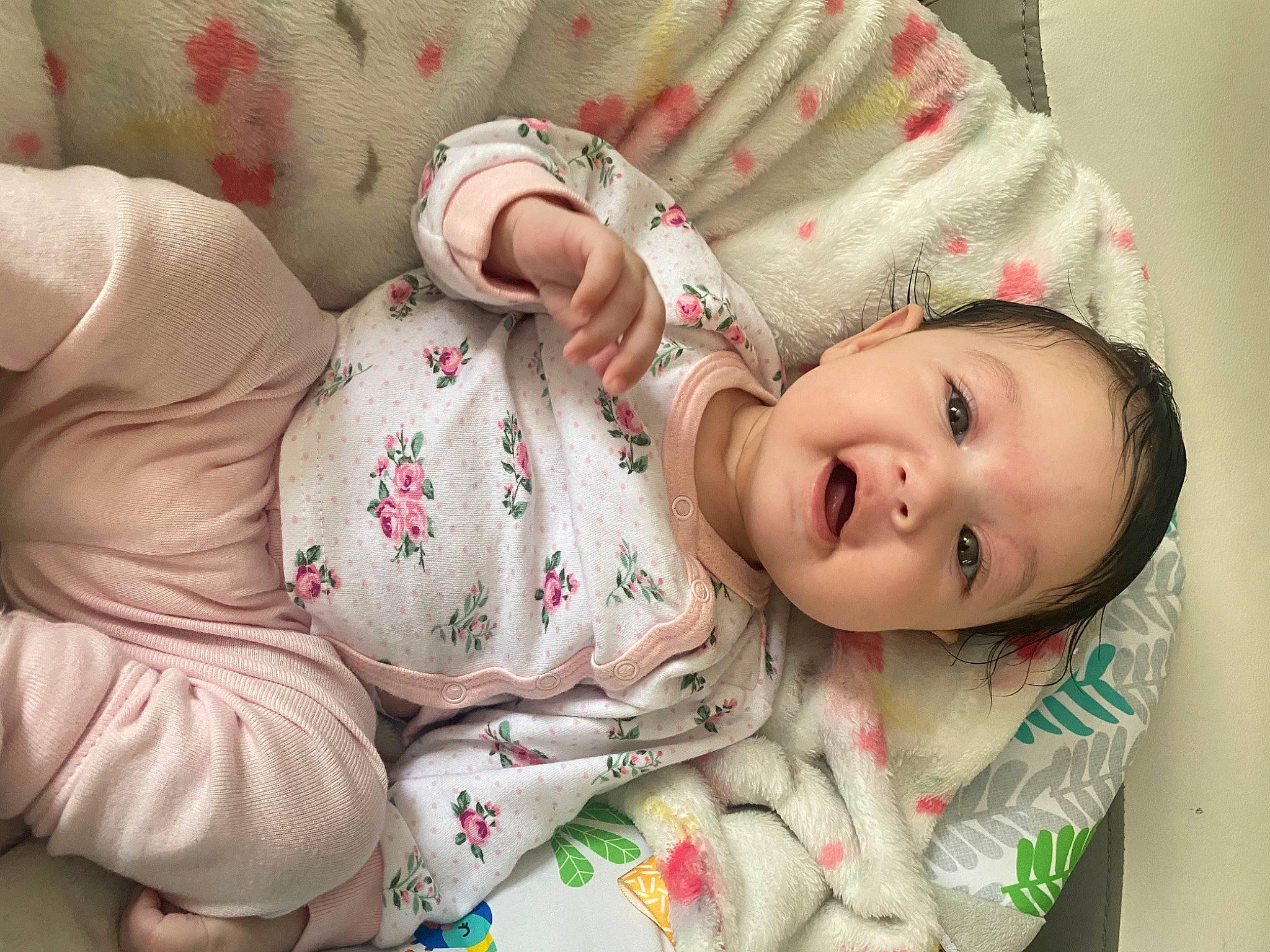 Riley Ray is registered to the contest to win money with this photo: baby, baby_toddler_clothing, cheek, chin, comfort, dress, eye, face, facial_expression, head, human, human_body, iris, lip, mouth, nose, person, skin, sleeve, smile