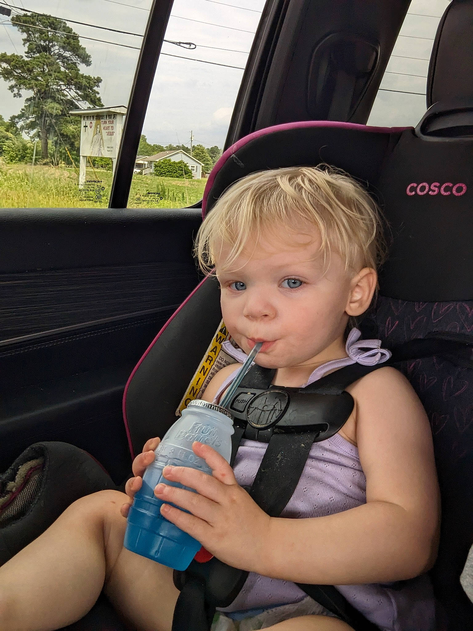 Amira joined the competition — help win amazing prizes! auto_part, automotive_design, automotive_exterior, baby, baby_carriage, baby_products, baby_toddler_clothing, car_seat, chair, child, finger, fun, lap, motor_vehicle, person, sitting, skin, toddler, tree, vehicle_door