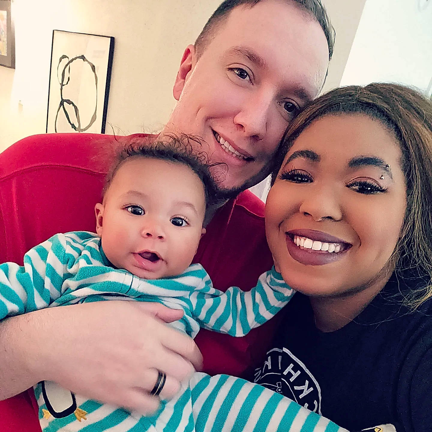 Caleb is registered to the contest to win money with this photo: cheek, child, comfort, cool, eye, face, fun, gesture, happy, head, iris, joy, nose, organ, person, photograph, picture_frame, skin, smile, t_shirt