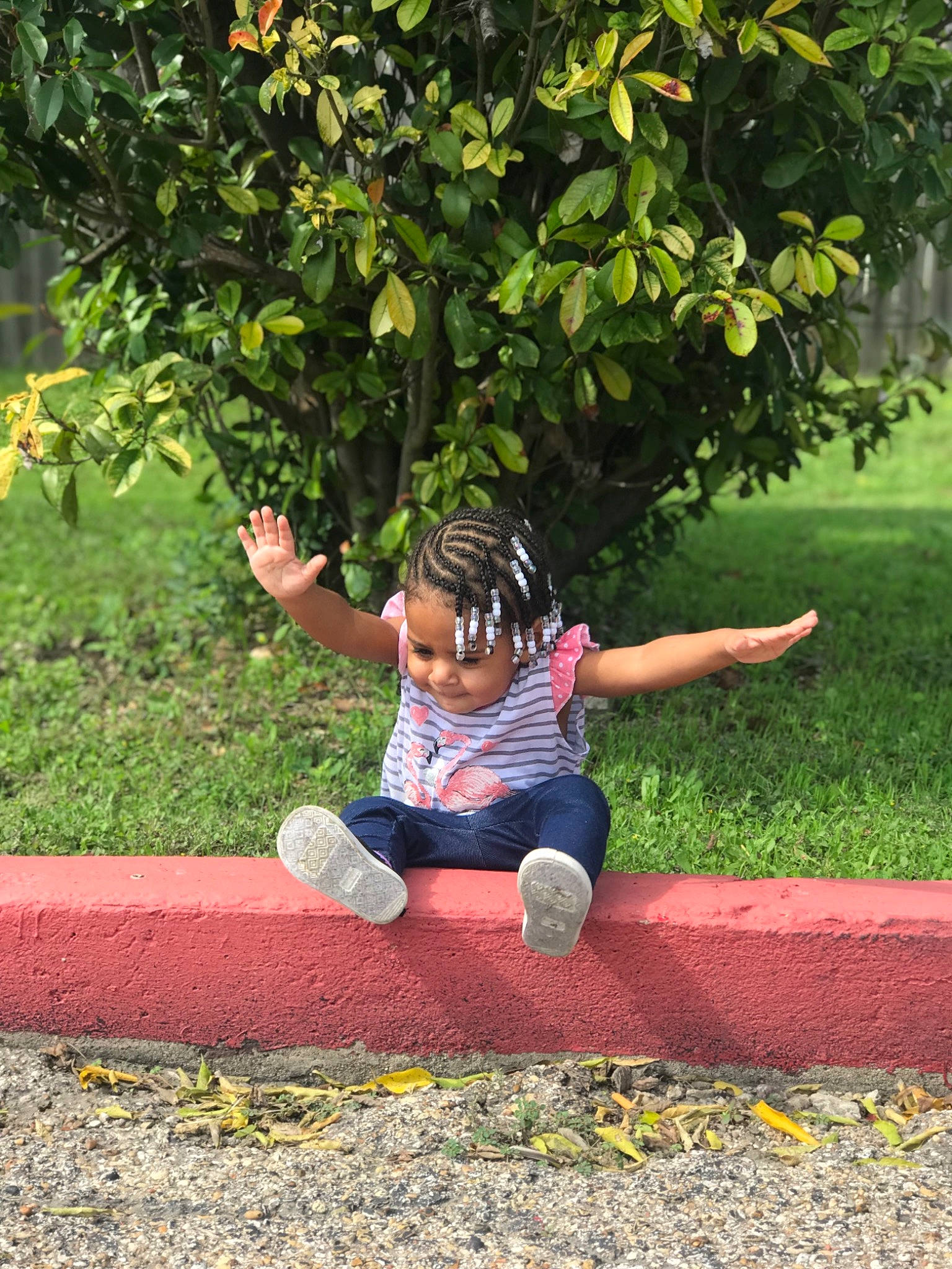 Ayvah joined the competition — help win amazing prizes! branch, child, fun, grass, happy, leaf, leisure, people_in_nature, person, photography, plant, play, sitting, smile, toddler, tree, vacation