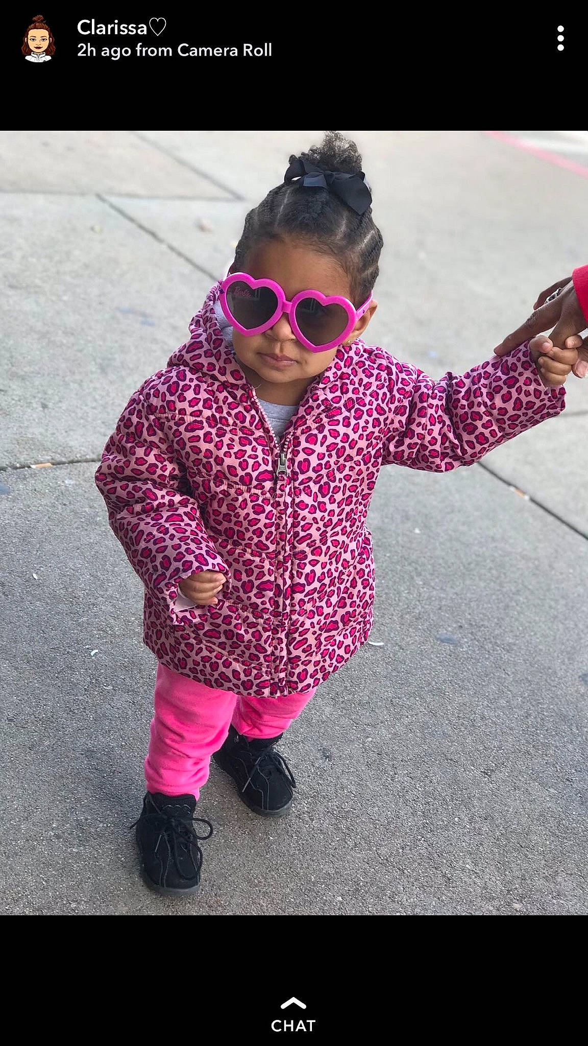 Ayvah joined the competition — help win amazing prizes! child, cool, design, eyewear, fashion, footwear, fun, glasses, hood, jacket, magenta, outerwear, pattern, person, pink, play, shoe, smile, sunglasses, toddler