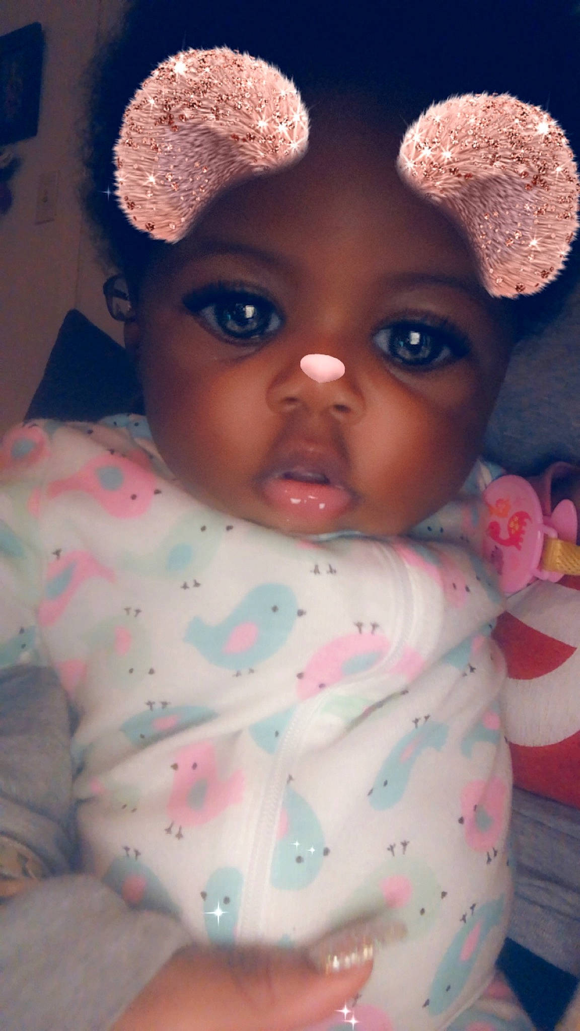 Symara joined the competition — help win amazing prizes! baby, cheek, child, doll, ear, eye, face, forehead, head, headgear, headwear, lip, nose, person, pink, skin, smile, toddler, toy