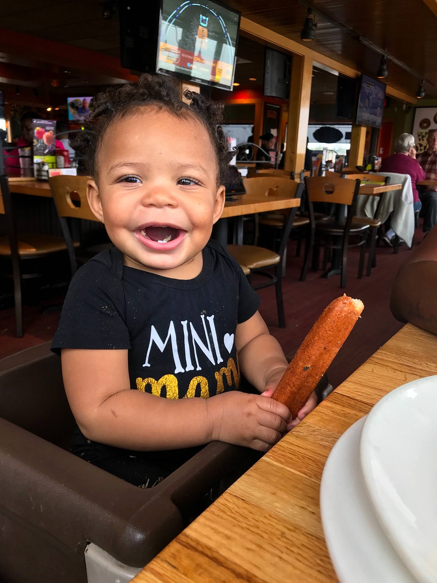 Lola joined the competition — help win amazing prizes! child, cuisine, dish, food, person, restaurant, smile