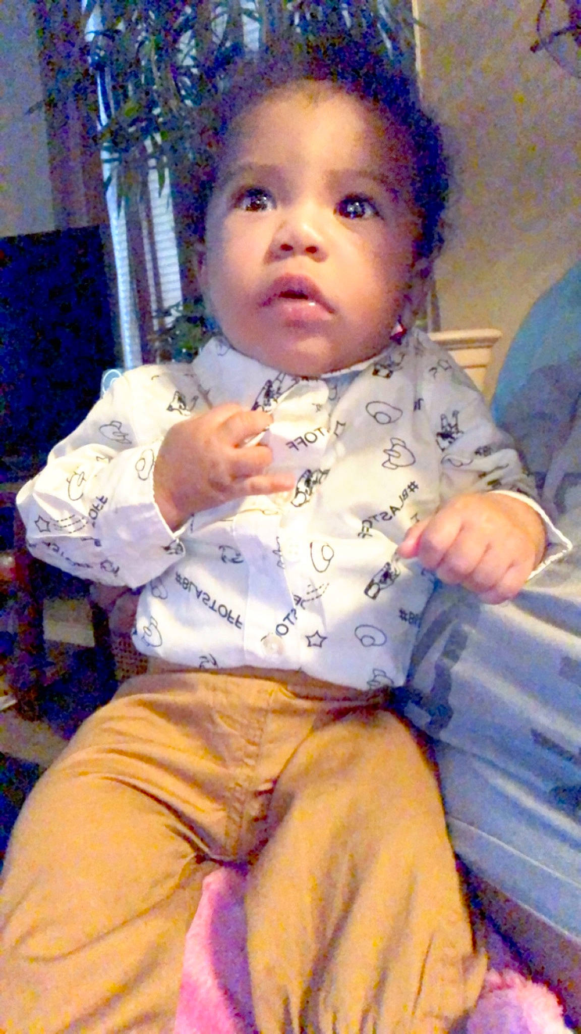 Levi joined the competition — help win amazing prizes! baby, cheek, child, person, sitting, toddler