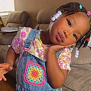 Ilan joined the competition — help win amazing prizes! baby, bodypart, braid, clothing, cornrows, couch, crying, eating, face, food, furniture, hair, happy, head, person, sad, shoulder, sitting, sleeve, smile