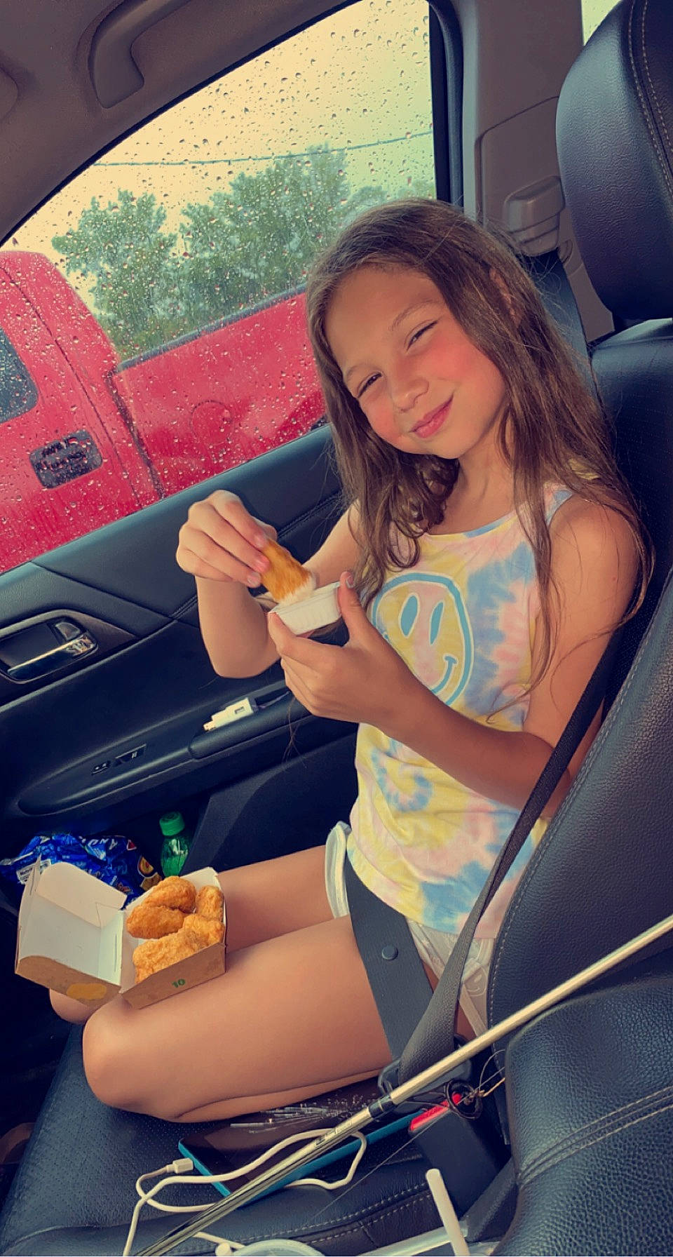 Piper is registered to the contest to win money with this photo: auto_part, automotive_design, automotive_exterior, automotive_lighting, black_hair, car, car_seat, cool, finger, hood, joy, leg, leisure, motor_vehicle, person, personal_luxury_car, smile, steering_wheel, thigh, tints_and_shades