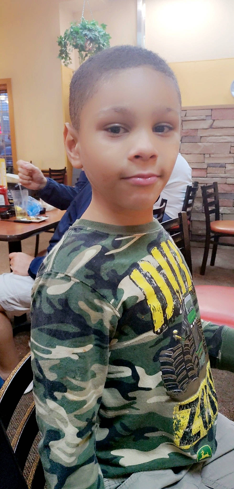 Deondray joined the competition — help win amazing prizes! army, camouflage, chair, child, forehead, gesture, hairstyle, joint, marines, military_camouflage, military_organization, military_person, military_uniform, non_commissioned_officer, pattern, person, skin, sleeve, soldier, t_shirt