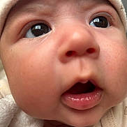 Maximiliano joined the competition — help win amazing prizes! baby, close_up, face, eyes, mouth, hat, infant, cute, skin, expression, child, portrait, adorable, young, soft, warm, clothing, newborn, curious, headwear