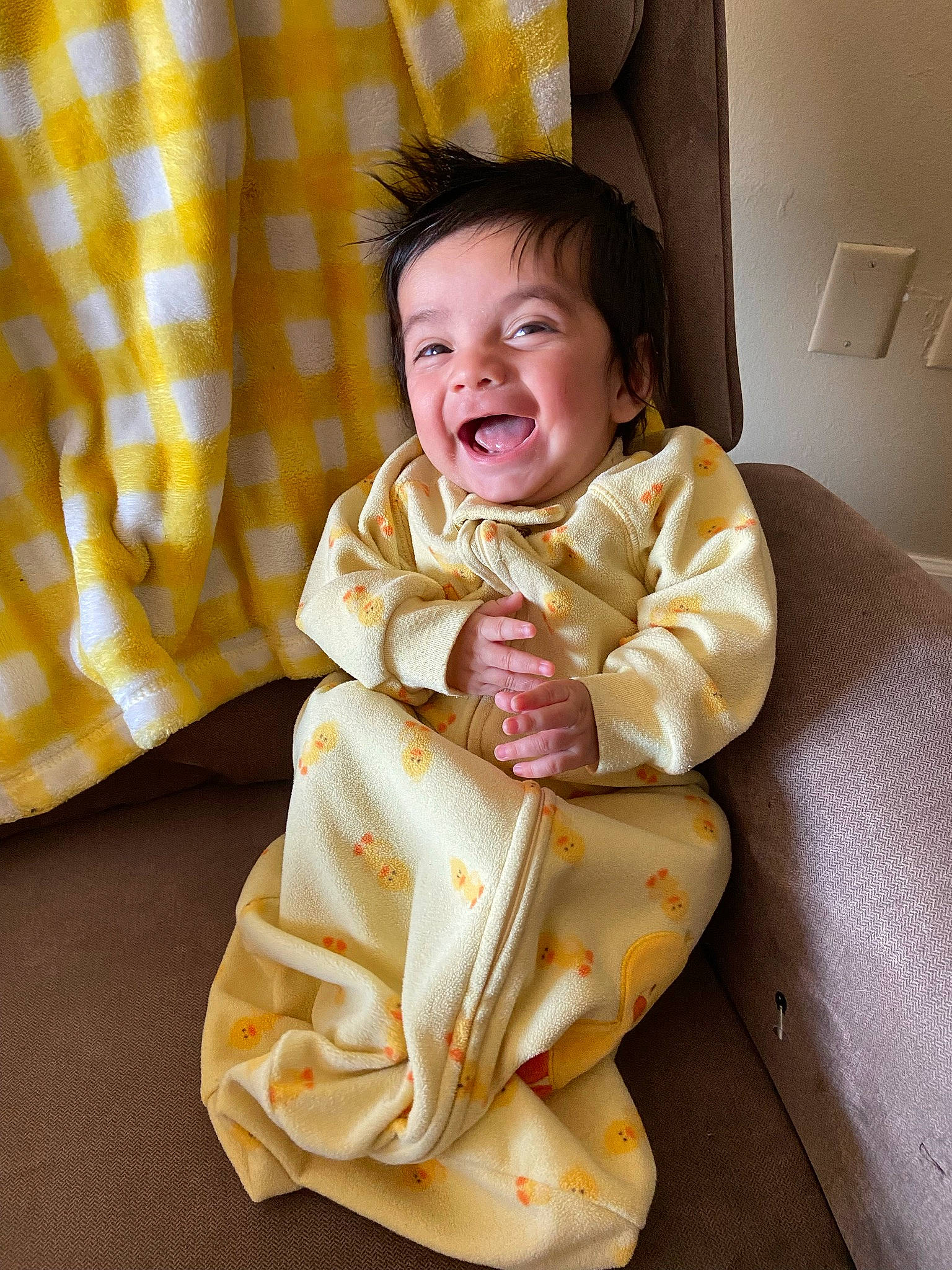 Solomon joined the competition — help win amazing prizes! arm, baby, baby_toddler_clothing, comfort, dress, dress_shirt, eye, face, formal_wear, gesture, hand, happy, head, human_body, linens, outerwear, person, skin, sleeve, smile