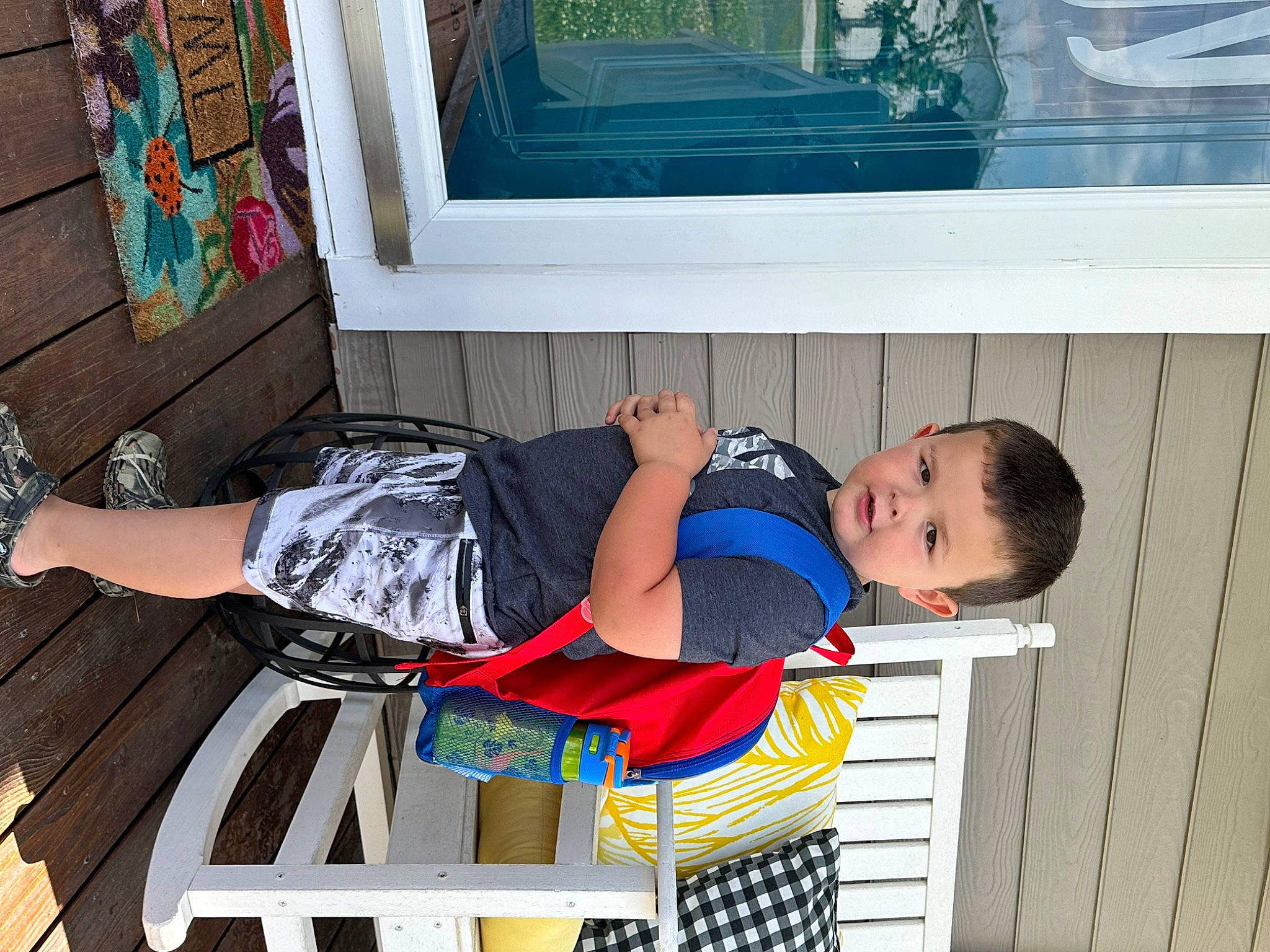 Brycen joined the competition — help win amazing prizes! art, baby, baby_toddler_clothing, child, comfort, dress, electric_blue, fun, human_leg, leisure, person, picture_frame, room, sandal, sitting, t_shirt, thigh, toddler, visual_arts, wood