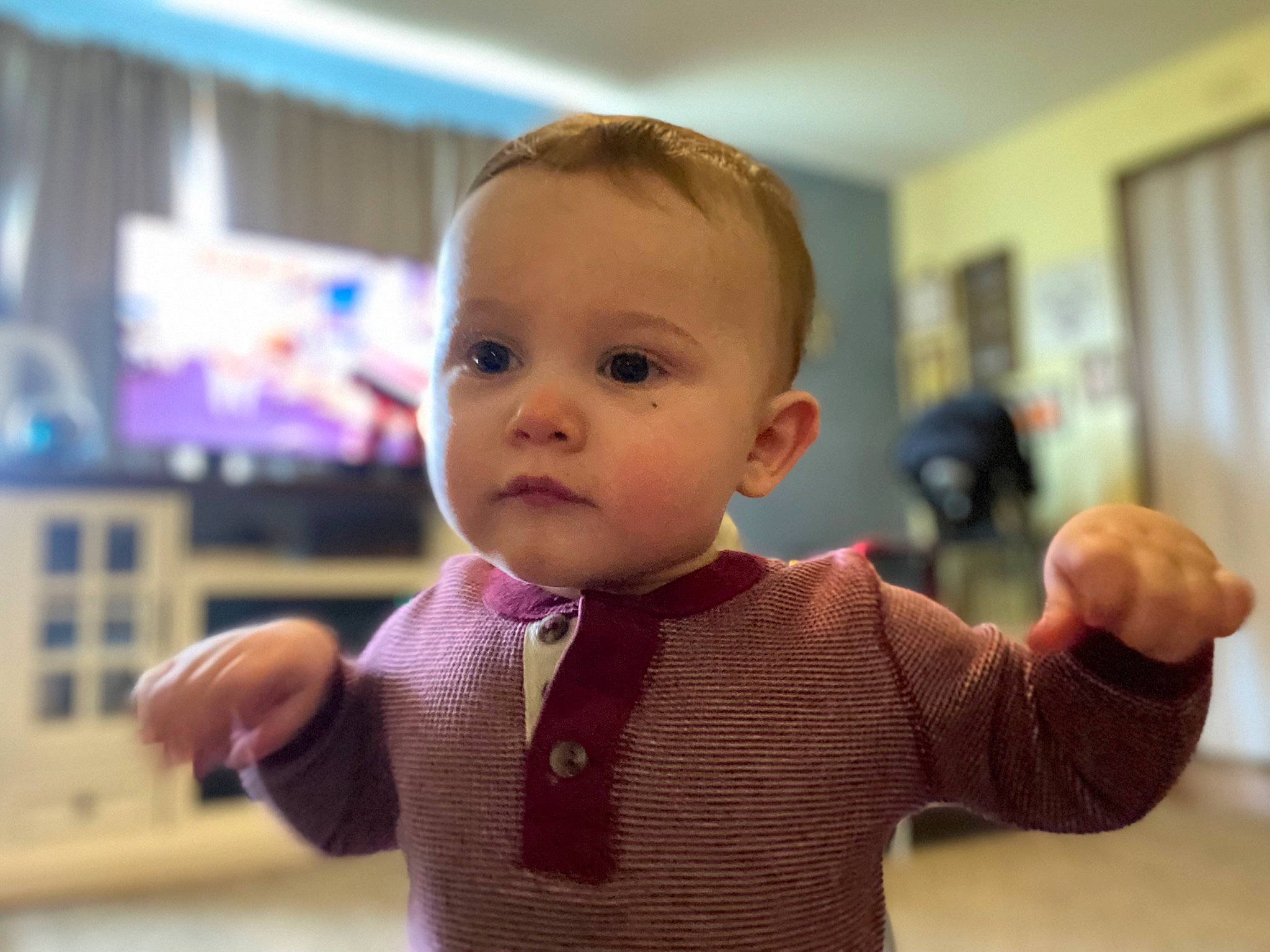 Jiraiya joined the competition — help win amazing prizes! baby, baby_toddler_clothing, cheek, child, elbow, finger, flooring, fun, gesture, hand, happy, person, play, room, sitting, sleeve, thumb, toddler, wood, wrist