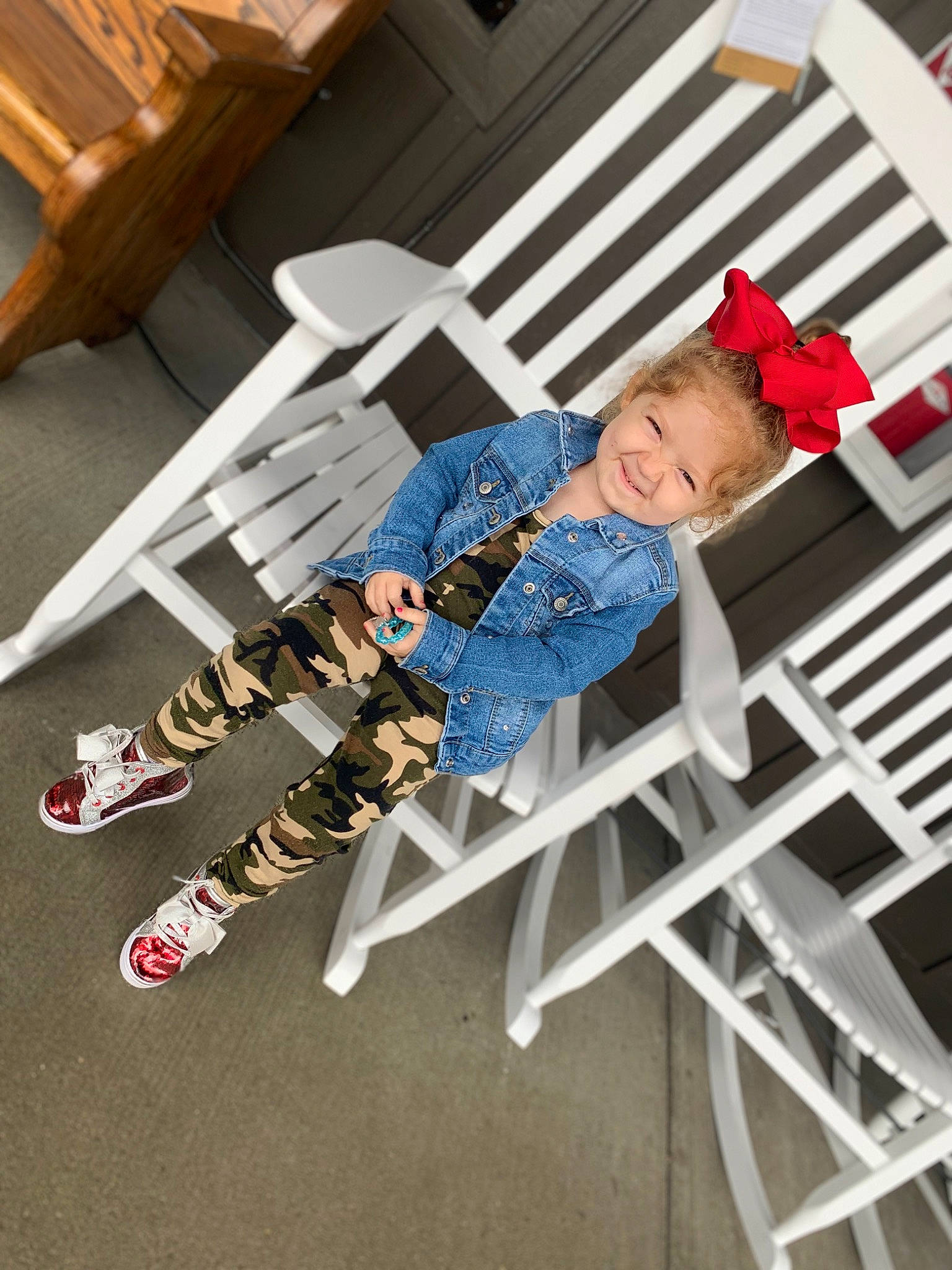 Hadley joined the competition — help win amazing prizes! baby, baby_toddler_clothing, carmine, child, comfort, electric_blue, flooring, happy, hardwood, hat, joy, leisure, pattern, person, room, sitting, t_shirt, toddler, wood