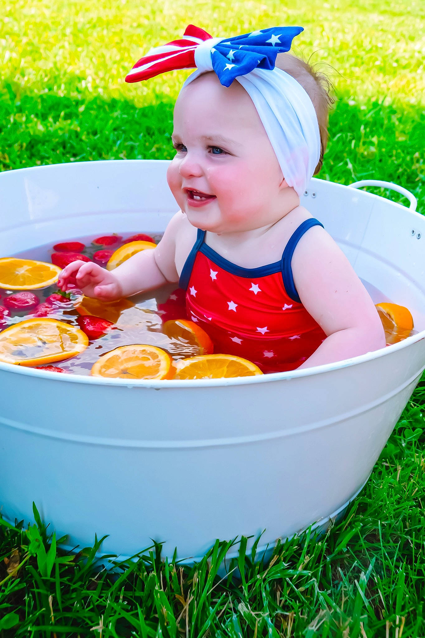 Koda joined the competition — help win amazing prizes! baby, baby_toddler_clothing, blue, child, electric_blue, fashion_accessory, fun, grass, green, happy, hat, joy, leisure, people_in_nature, person, plant, product, recreation, smile, toddler