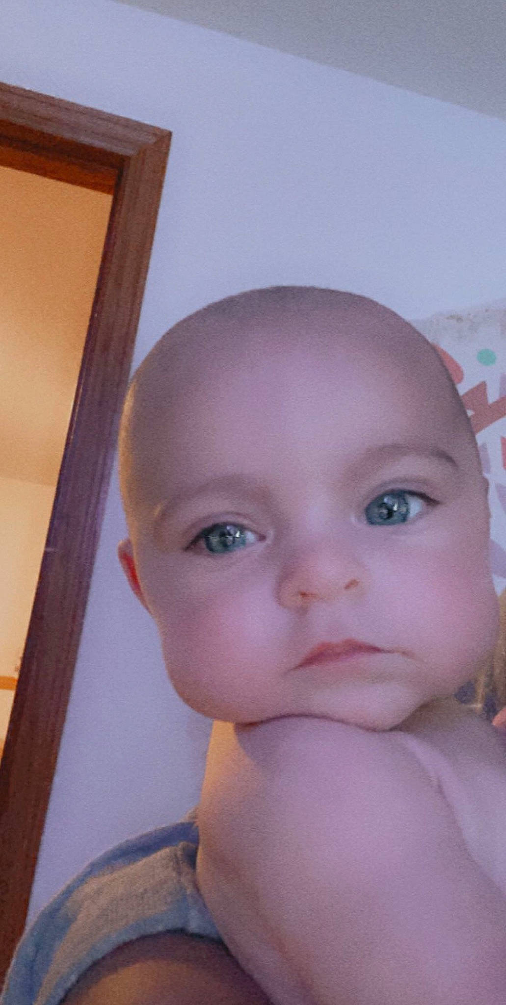 Heather is registered to the contest to win money with this photo: baby, cheek, child, chin, close_up, ear, eye, eyebrow, eyelash, face, forehead, head, iris, lip, mouth, nose, person, skin, toddler