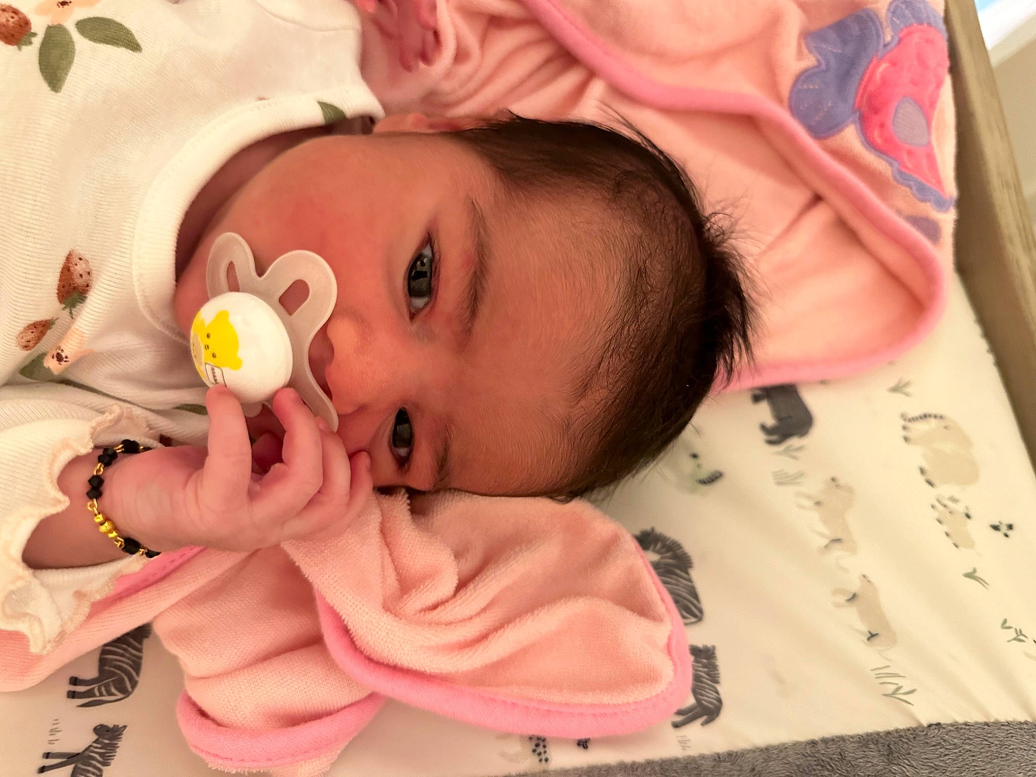 Madelyn is registered to the contest to win money with this photo: baby, baby_products, baby_toddler_clothing, cheek, child, ear, eye, eyebrow, eyelash, happy, headgear, iris, lip, mouth, nose, person, pink, skin, sweetness, textile