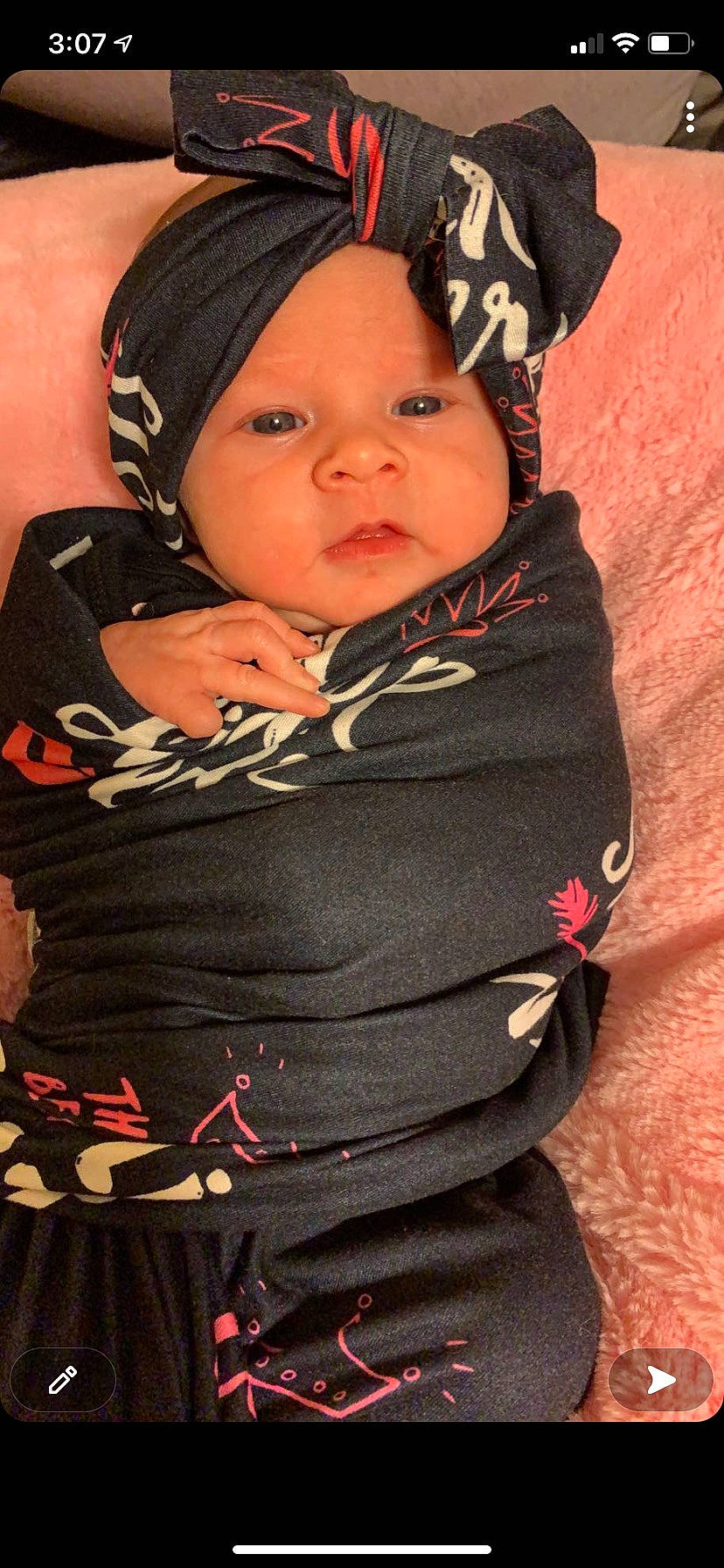 Emmarie is registered to the contest to win money with this photo: baby, baby_carriage, baby_products, baby_toddler_clothing, bib, cap, cheek, child, comfort, face, fashion_accessory, happy, headwear, lip, neck, person, pink, skin, sleeve, t_shirt