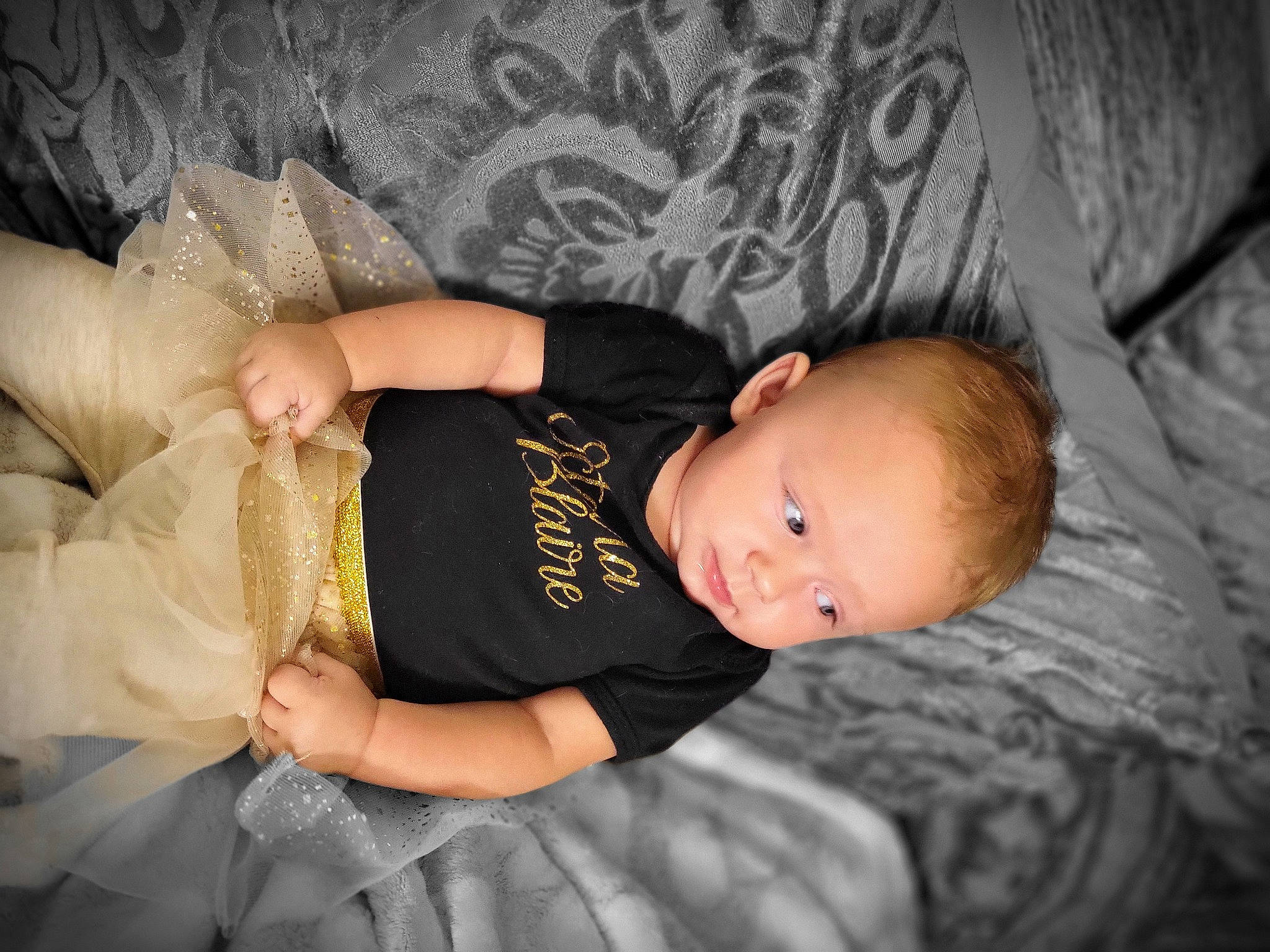 Octavia joined the competition — help win amazing prizes! arm, baby, baby_toddler_clothing, child, comfort, couch, elbow, flash_photography, fun, hairstyle, hand, happy, human_body, nail, person, sitting, skin, thigh, toddler, wood