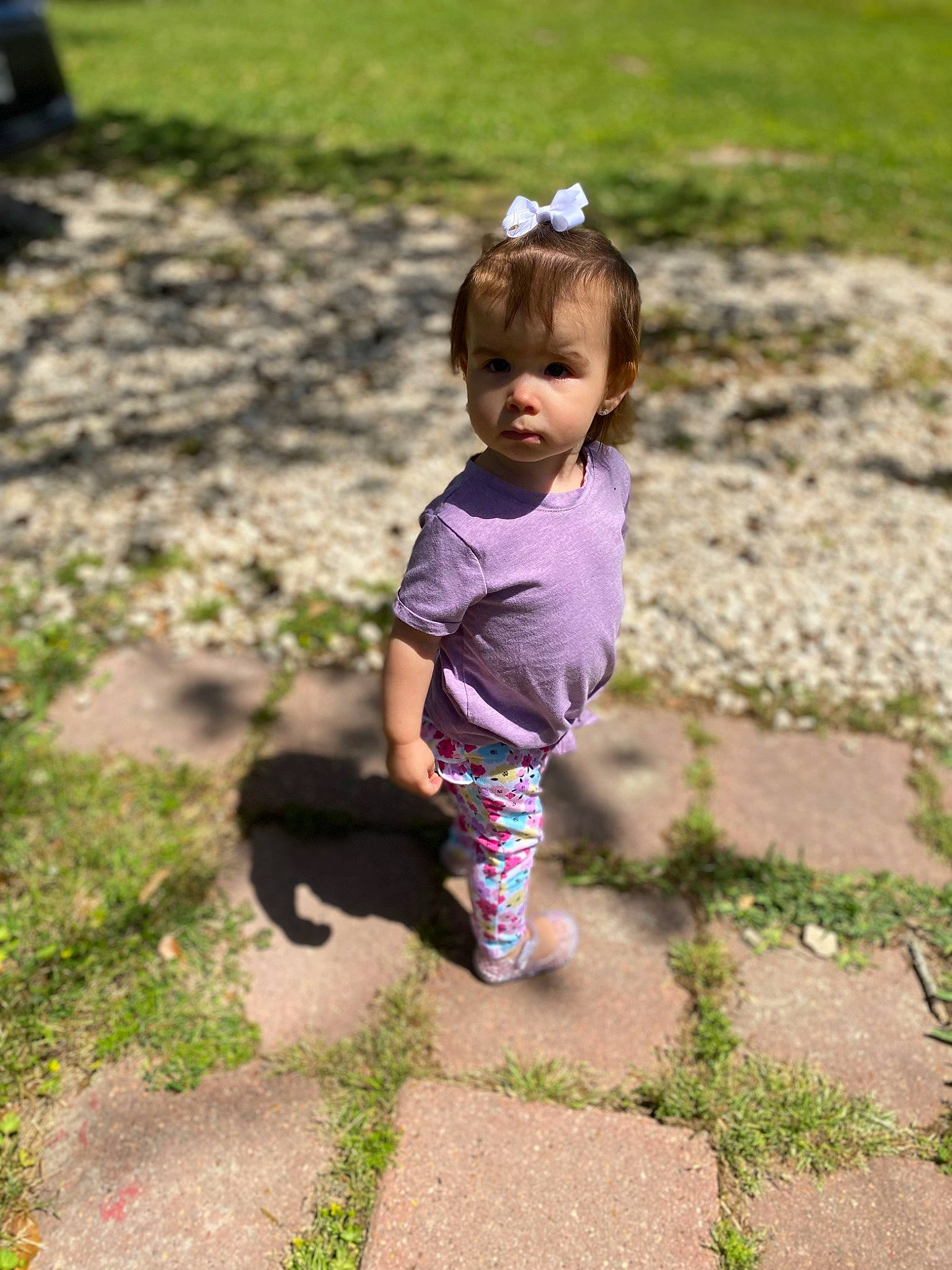 Paisley is registered to the contest to win money with this photo: baby, baby_toddler_clothing, child, eye, fun, grass, grass_family, grassland, hand, happy, landscape, leisure, people_in_nature, person, plant, recreation, rural_area, soil, toddler, tree