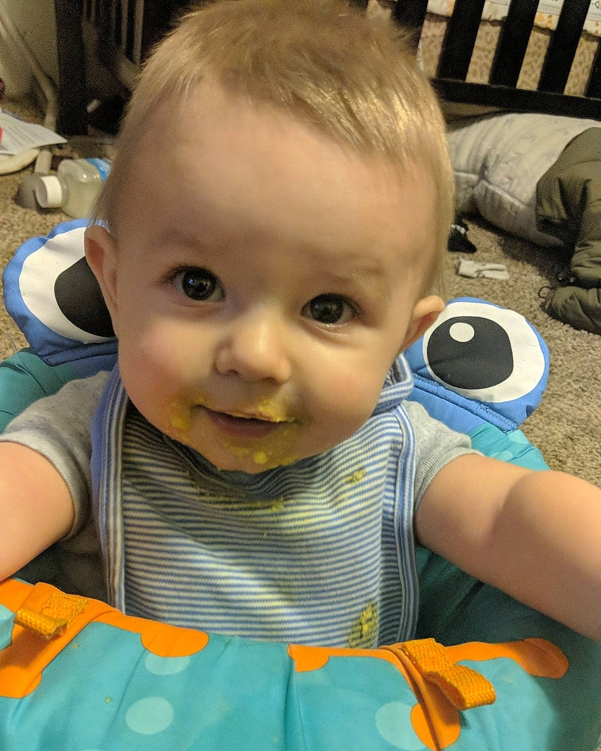 Maveryk joined the competition — help win amazing prizes! baby, baby_products, cheek, child, ear, eye, face, forehead, head, iris, lip, mouth, nose, person, play, skin, smile, toddler, tummy_time