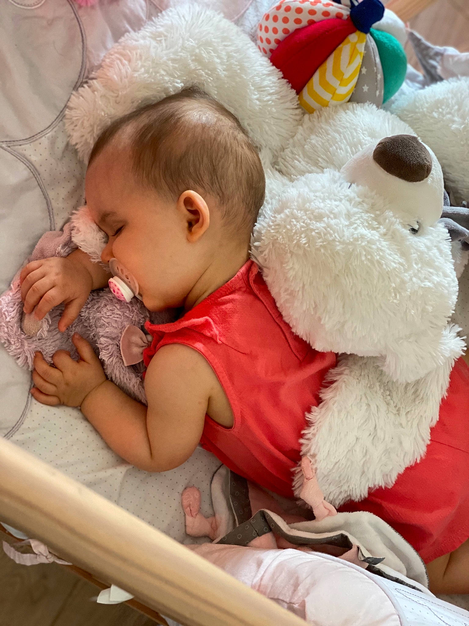 Alaïys participe au concours pour gagner de l'argent avec cette photo : baby, baby_products, baby_sleeping, cheek, child, nap, person, product, skin, sleep, stuffed_toy, toddler, toy