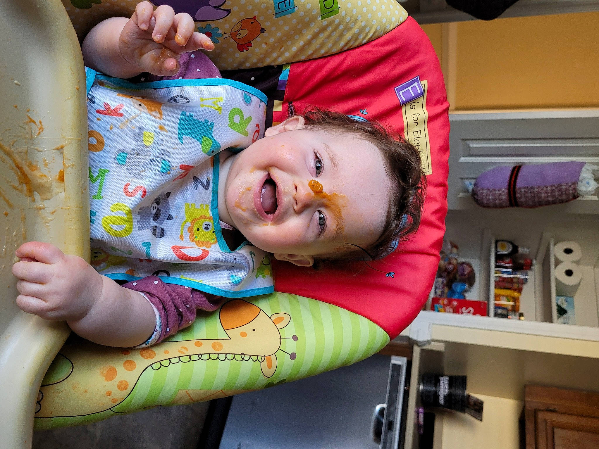 Charlotte Rose joined the competition — help win amazing prizes! baby, baby_toddler_clothing, cheek, child, elbow, eyelash, fun, hand, happy, human_leg, mouth, person, room, shelf, shelving, sitting, skin, smile, thigh, toddler